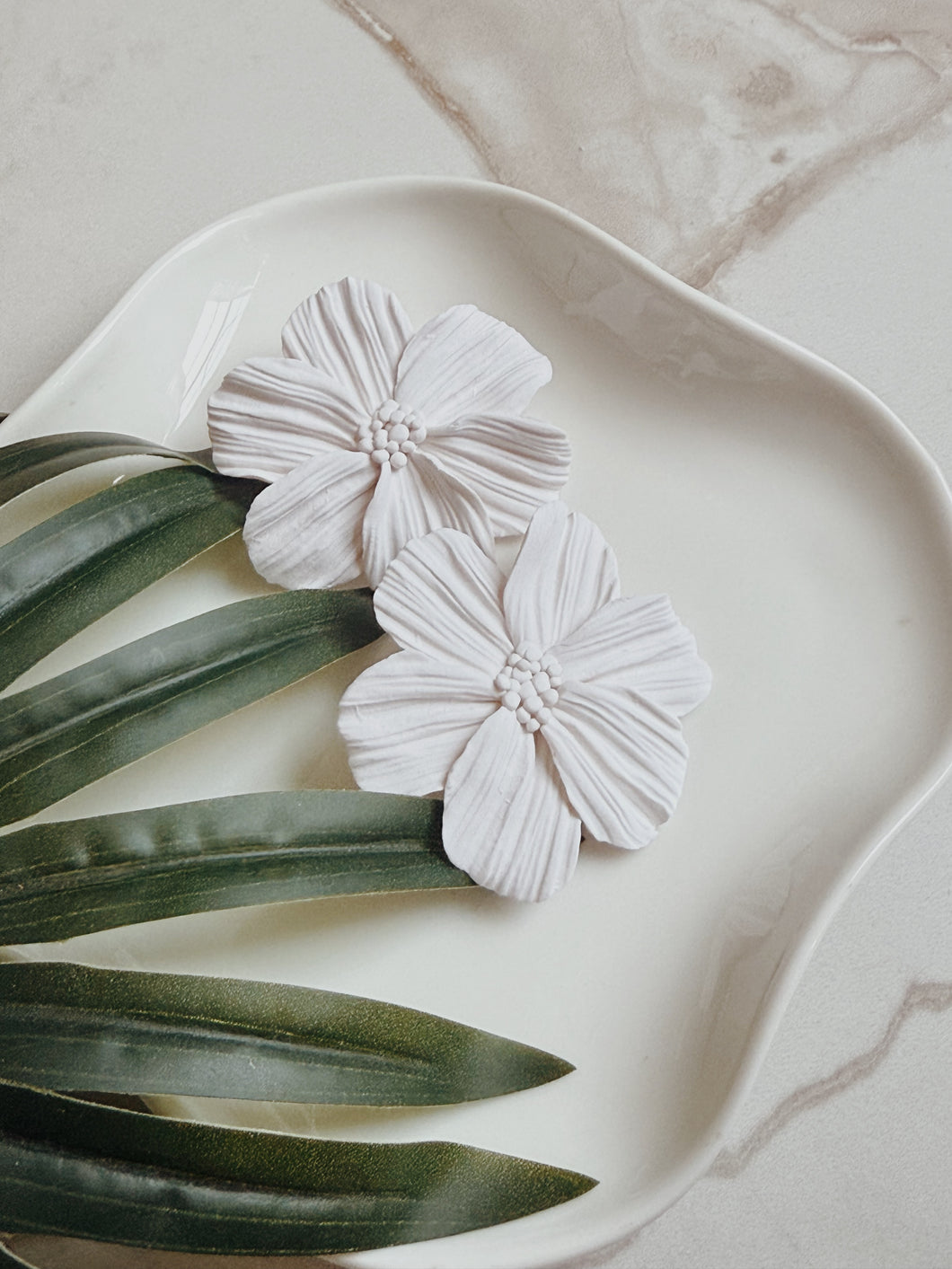 HAND PETALED FLOWER STUDS